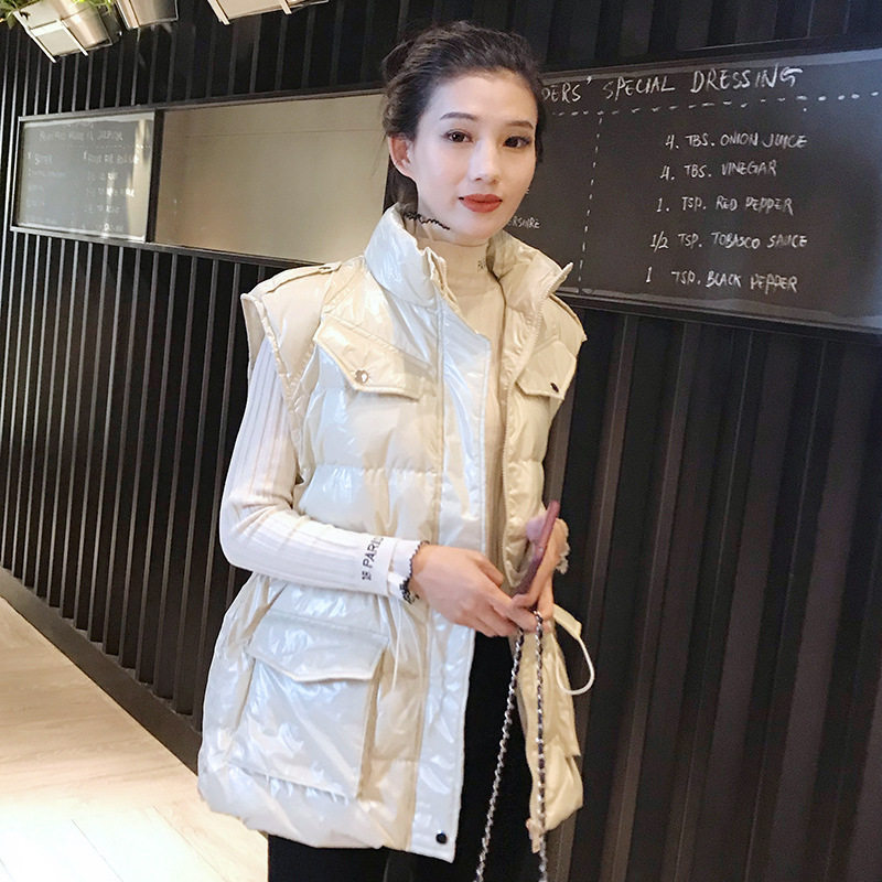 European station down cotton vest female winter 2023 new spring and autumn trend fashion small Korean vest outerwear