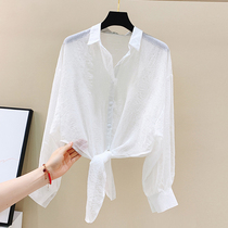 European Station Short White Sunscreen Woman Big Code Loose Slim 2022 New snow-spun cardiovert jacket