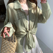 European station sunscreen women summer sweatshirt 2022 new loose and thin snow-shirt fashion 100 lap blouses big code