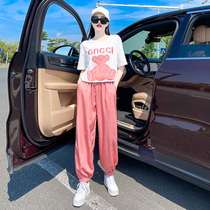 European Station Leisure Sports Suit Women Summer Big Code Easy 2022 New Yangqi Fashion Short sleeves Two Sets Tide