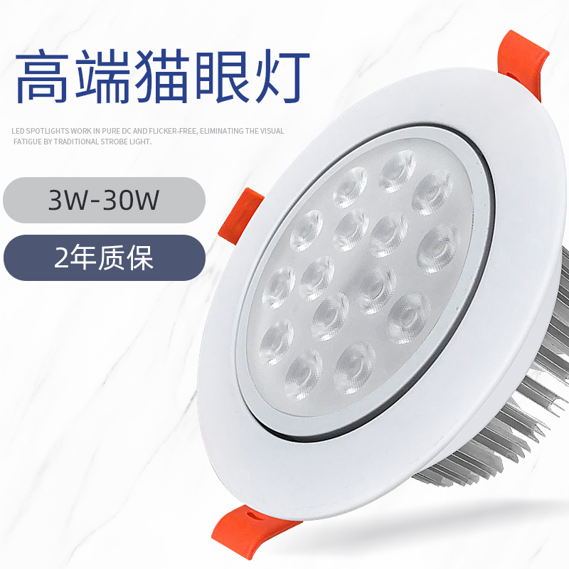 Spotlight led commercial embedded ceiling light clothing shop 12w18W downlight 3W cat eye light 110V wide voltage
