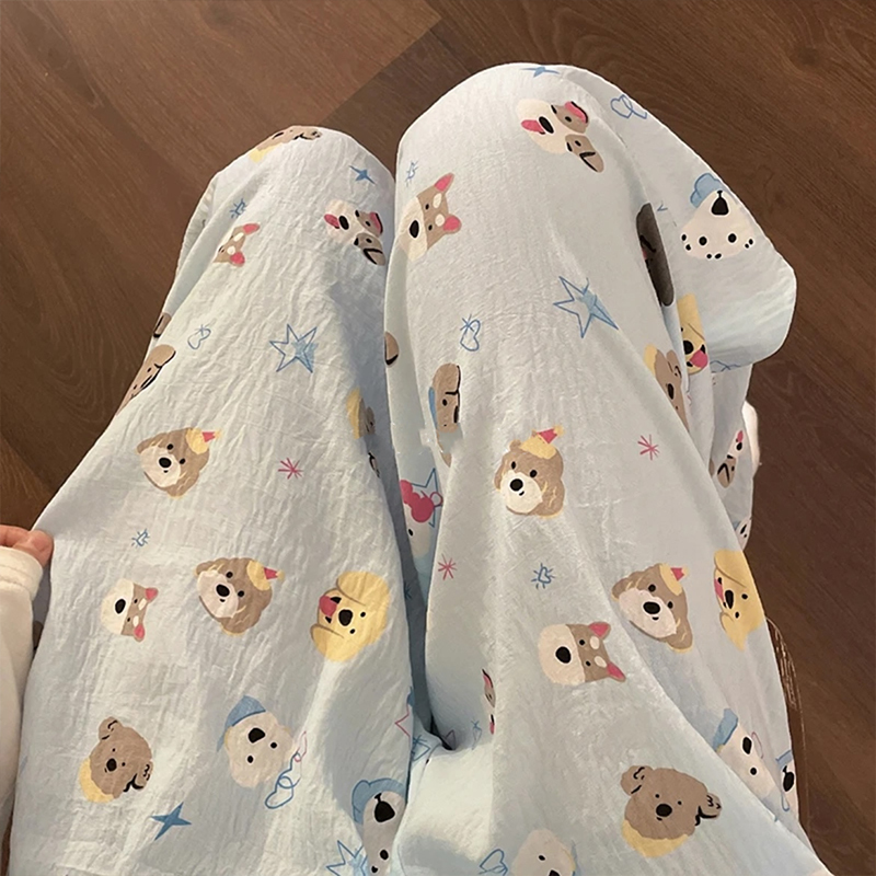 Cartoon Cute Girl 2025 Women's Summer Thin Comfortable Casual Pants Suitable for Outdoor Wear, Walking Pants, Student Home Pants Cartoon Cute Girl 2025 Women's Summer Thin Comfortable Casual Pants Suitable for Outdoor Wear, Walking Pants, Student Home Pants