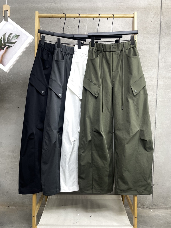 High-End European Goods 2026 Spring New American-Style Cargo Pants for Women, High-Waisted, Slimming, Casual Wide-Leg, Curved Hem, Jogger Pants