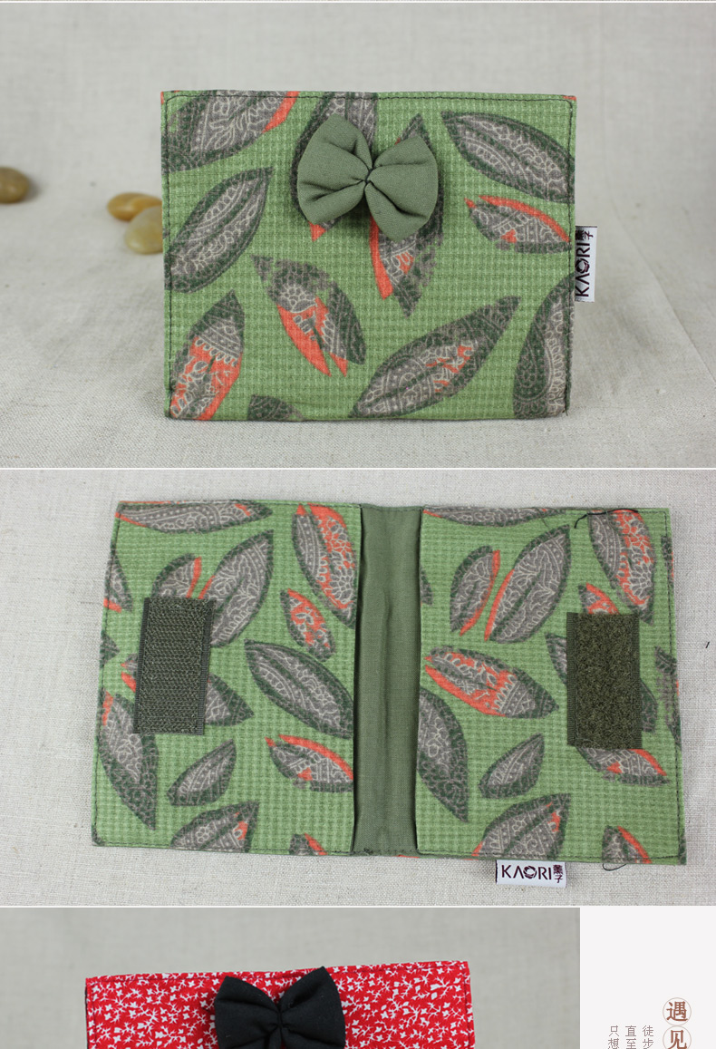 Kaoru handmade cotton in nơ cô gái băng vệ sinh túi giả túi lưu trữ thẻ gói tài liệu gói ưu đãi đặc biệt túi đựng giấy tờ