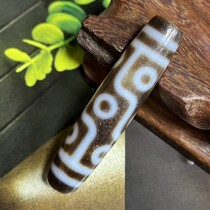 Tibetan black and white nine-eye dzi bead natural agate necklace for men and women necklace pendant multi-treasure bracelet accessories 13*57㎜