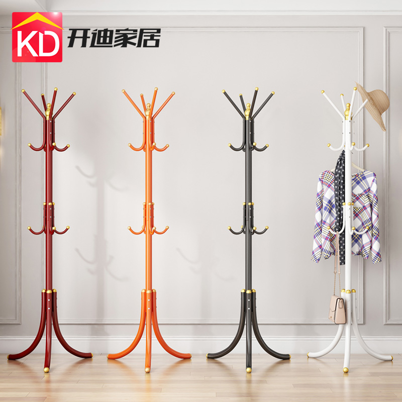Wrought iron coat rack Floor hanger Simple clothes bedroom household storage storage Simple modern hanger