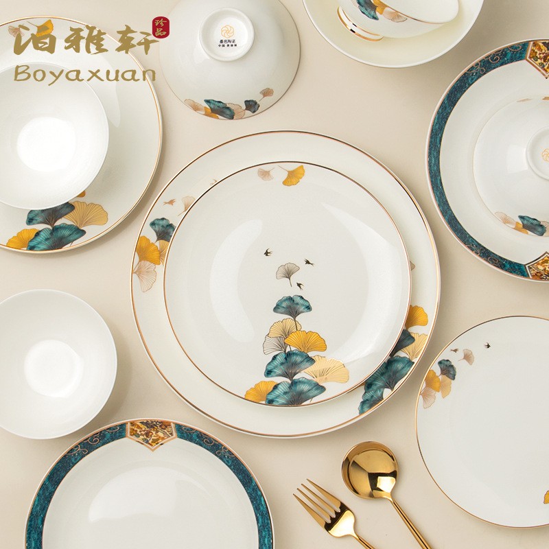 Poixuan Eurostyle light extravagant bowls Home 2021 new nets Red Tableware Creative Ceramic Bowls Trays Trays Trays