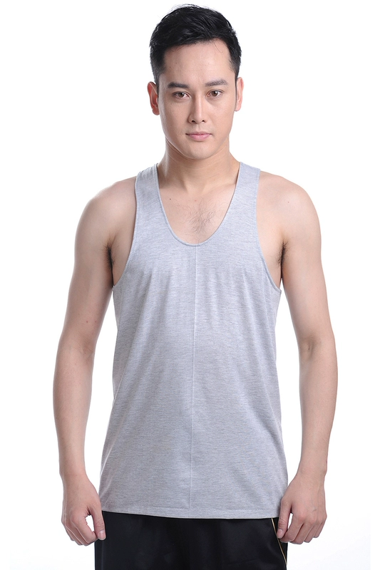 Áo len nam trung niên mùa hè cotton thấm mồ hôi tuổi trung niên lỏng lẻo cỡ lớn sling áo vest nam giản dị