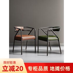 Nordic Light Luxury Dining Chair, Home Stool, Trendy Leisure Chair with Backrest, Modern Restaurant, Hotel, Wrought Iron Office Chair