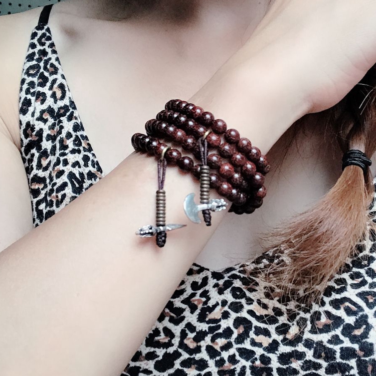 Mini fashion Buddha beads handstring DIY accessories Play Retro pure brass brass accessories Hidden Candida Counter