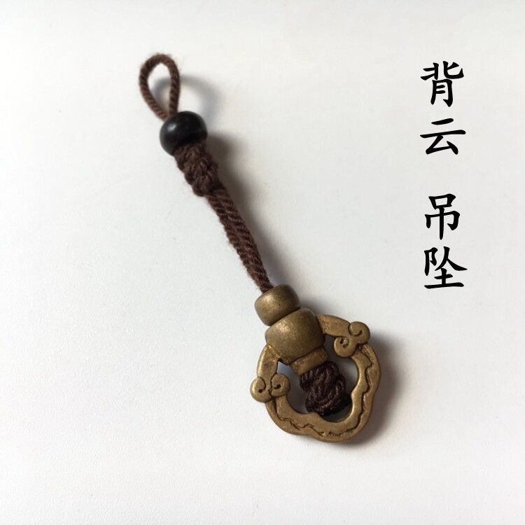 Semi-finished Buddha beads hand string back cloud retro brass Buddha pearl DIY make old text Play in a Buddhist Star Moon Gadget Pendant