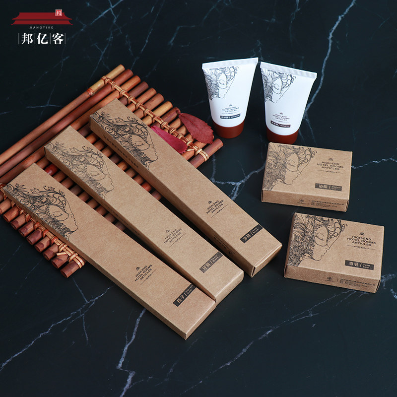 Hotel Disposable Supplies B&B Dental Set Six-piece Hotel Disposable Toothbrush Toothpaste Set