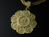 Tang Meis true Sanskrit jewelry Sanskrit amulet the Buddha The Guardian of the Sanskrit 18K pure gold
