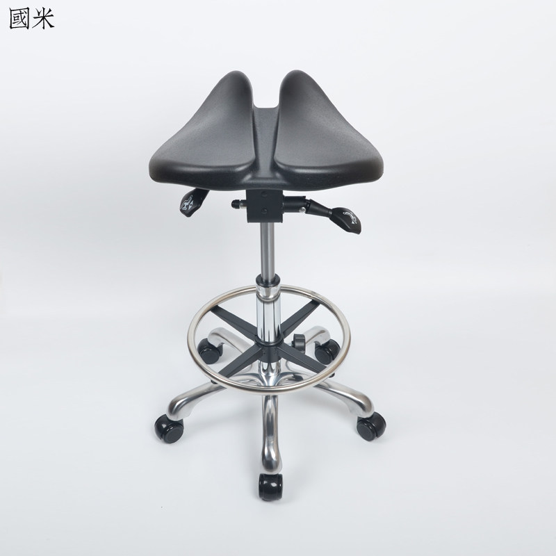 Straddle saddle chair dentist chair opening two-lobed hairdressing work stool lift high bar chair straightening back