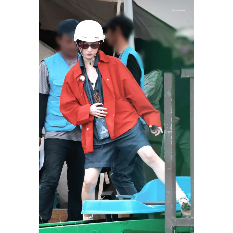 Exjr Genuine Product Xiangye's We Ni Ni Style Red Jacket with a Turn-Down Collar for Women in Autumn