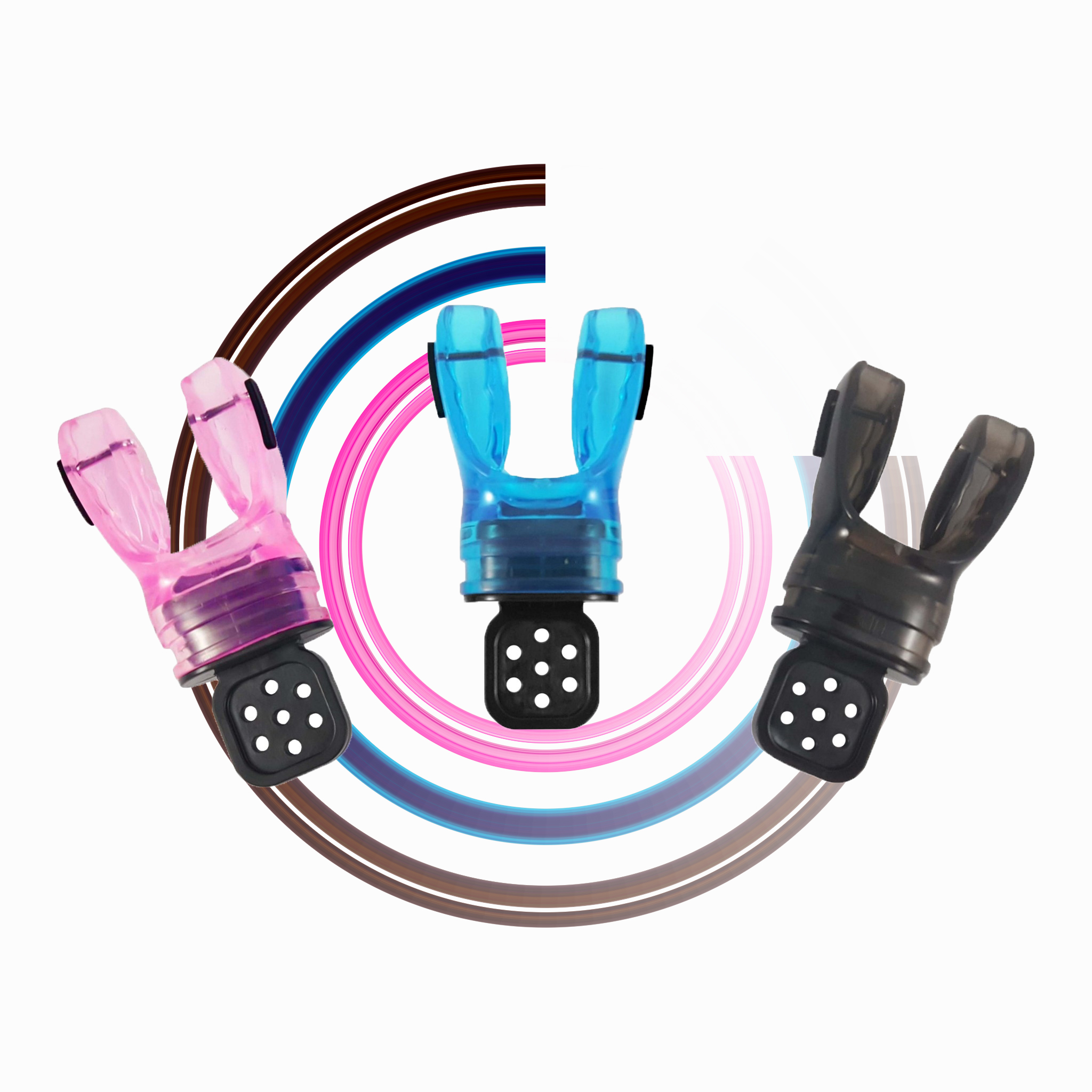 Diving snorkeling thermoplastic bites mouth Straw Regulator Secondary head with hygienic comfort and non-toxic