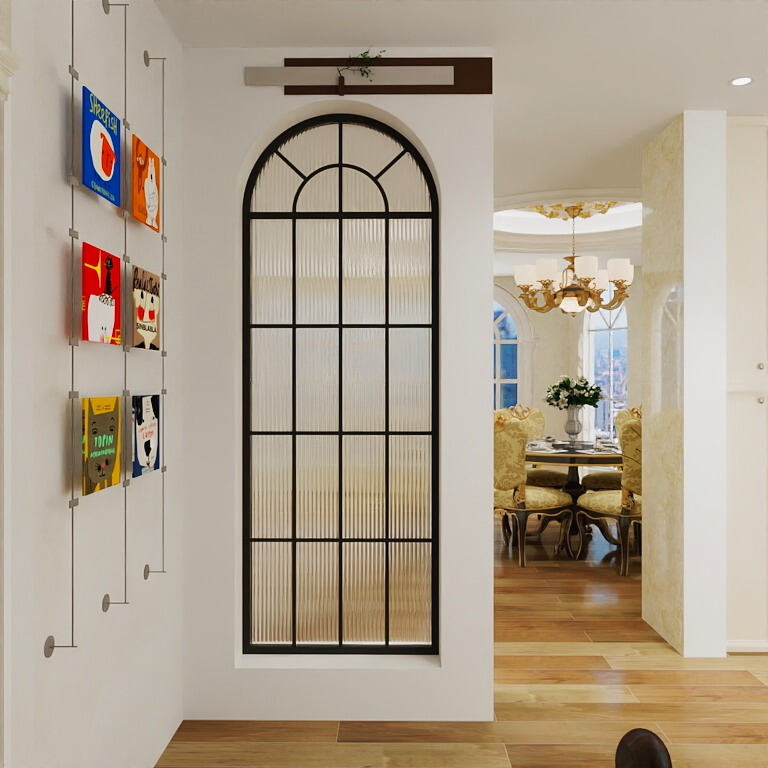 French-Style Vintage Wrought Iron Real Window Wall Decoration Arched Fake Window Wall Decoration Screen Partition Long Rainbow Glass Entrance French-Style Vintage Wrought Iron Real Window Wall Decoration Arched Fake Window Wall Decoration Screen Partition Long Rainbow Glass Entrance