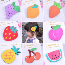 South Korea sweet and cute hipster INS Net red edge clip children Girl Princess fruit bbclip pu leather hair accessories