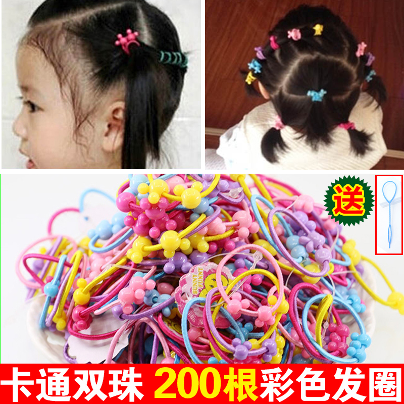 200 children hair loops leather fascia baby princess zaho hair rope hair ring girl headwear child rubber band hairdresser