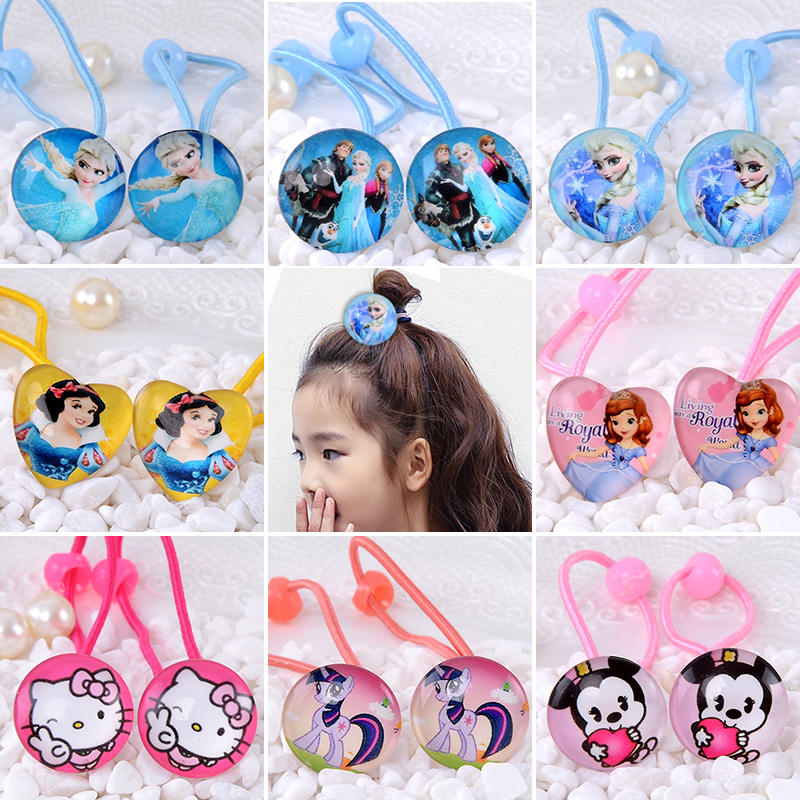 Cute girl Hairband children hair accessories grab hair rubber band Aisha Sophia Anna jewelry glass beads Hairband