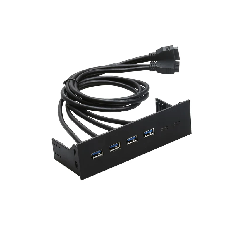 ДИЕВУ USB3.0 передняя панель оптического привода расширительная карта 4-портовый HUB двойной 19PIN на четыре порта USB3.0 карта