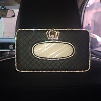 Car with drill sun visor tissue box inlaid with drill chair back tissue box set hanging car pup box set