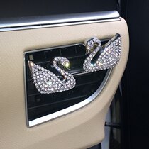 Car interior jewelry with drill Swan perfume Diamond inlay women car air conditioner perfume holder perfume holder