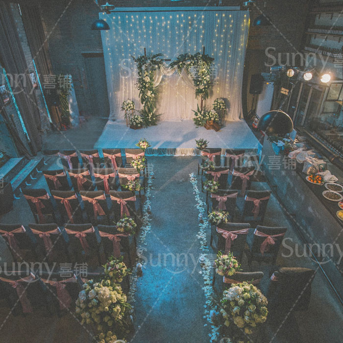 Indoor Wedding Planning Brief Wind Yarn Mantle Background Light String Flowers Decoration Wedding Site Placement Preferential Appointment