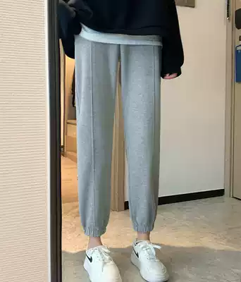 Japan SLY sweatpants women's loose feet are thin 2021 spring and summer casual thick cotton pants nine-point trousers thin