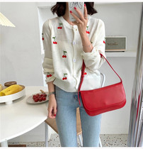 Japan SLY short CHERRY KNIT CARDIOVERT 2021 SPRING STYLE AIR CONDITIONING SHIRT ICE SILK HOODED JACKET WOMAN THIN