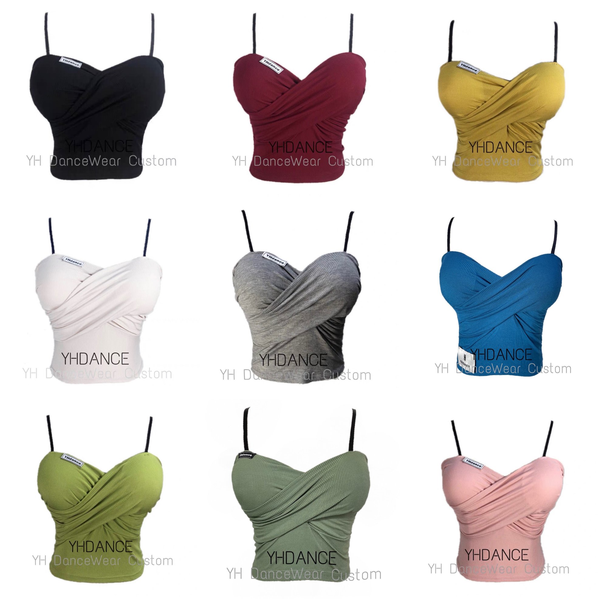 05 Latin dance suspenders backless top women's summer new sexy US back GB dance practice clothes with chest pads