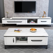 Nordic Light Lavish Rocky Board Marble TV Cabinet Tea Table Composition Wall Cabinet Ground Cabinet Modern Minima Small Household Type Furniture