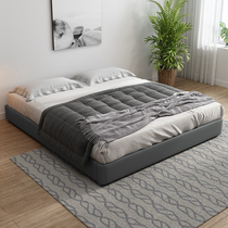 No Bedside Bed Hotel No Backrest Tatami Bed Leather Bed Shelf 1 2 m Small Bed Single Bed 1 35 Genuine Leather Bed