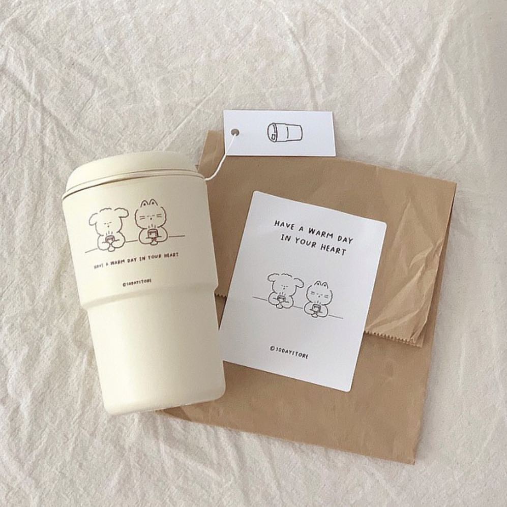 (ordered) 30day Korean designer Little crowdaid the Stray Animal Coffee Perimeter Coffee Cup
