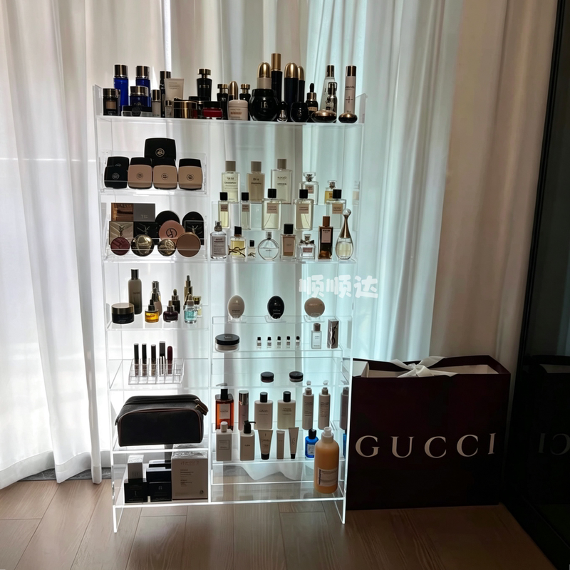 Acrylic Bathroom Storage Rack, Bathroom Skin Care Storage Rack, Multi-Layer Floor-Standing Toilet Rack, Washbasin Cosmetics Table