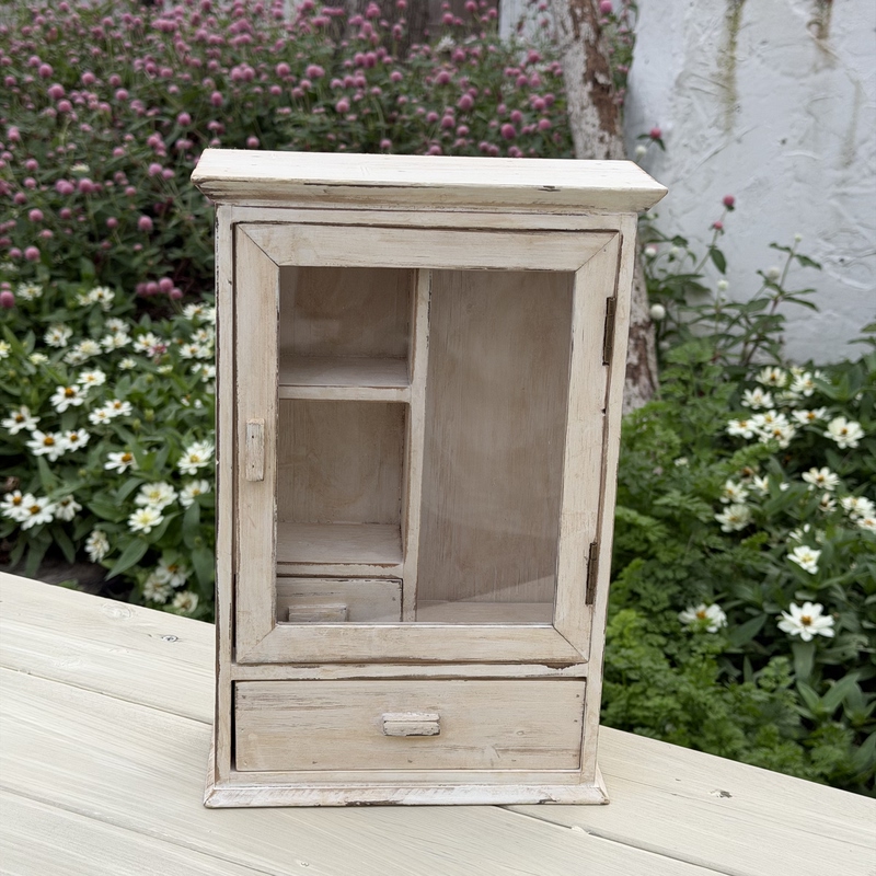 Sweet Garden Vintage Distressed Wooden Acrylic Display Wardrobe 1/6 Bjd Dollhouse Miniature Cabinet Storage Ornament Sweet Garden Vintage Distressed Wooden Acrylic Display Wardrobe 1/6 Bjd Dollhouse Miniature Cabinet Storage Ornament