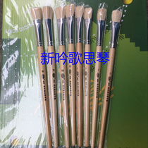 Single long pole Mingfengzhai gouache watercolor oil painting brush 1-12 number single pack