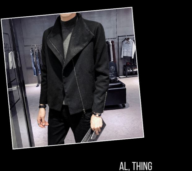 Áo len mùa đông mới cộng với áo khoác cotton nam tự trồng áo khoác len ngắn áo gió 404-2-fy16-p110 áo gió 2 lớp