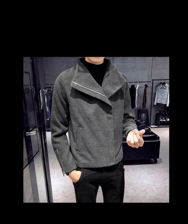 Áo len mùa đông mới cộng với áo khoác cotton nam tự trồng áo khoác len ngắn áo gió 404-2-fy16-p110 áo gió 2 lớp