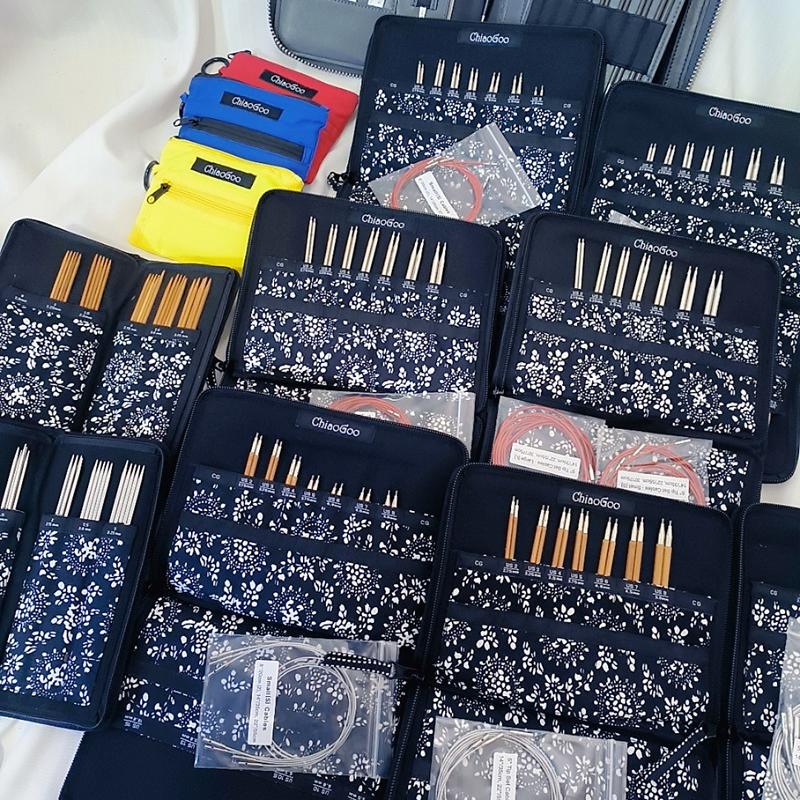 Authentic Chiaogoo Stainless Steel Detachable Circular Knitting Needles Complete Set Stick Needles Knitting Tools