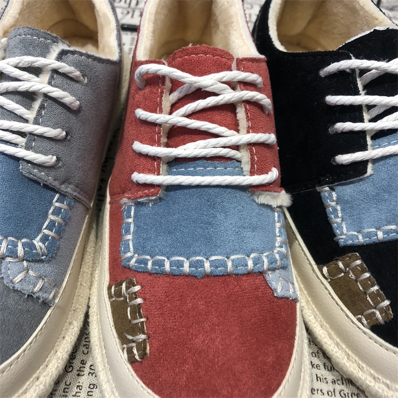 Giày công chúa màu sắc phù hợp với giày của phụ nữ Giày cotton mùa đông cộng với nhung dày ấm vành đai ngư dân để giúp giày vải Hàn Quốc giầy độn nữ