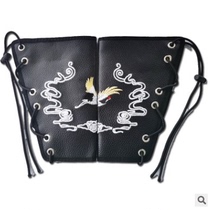  Leather embroidered wrist guards Hanfu accessories Flying fish clothing accessories Sleeves Leather martial arts style ancient style ancient costume Leather wrist guards