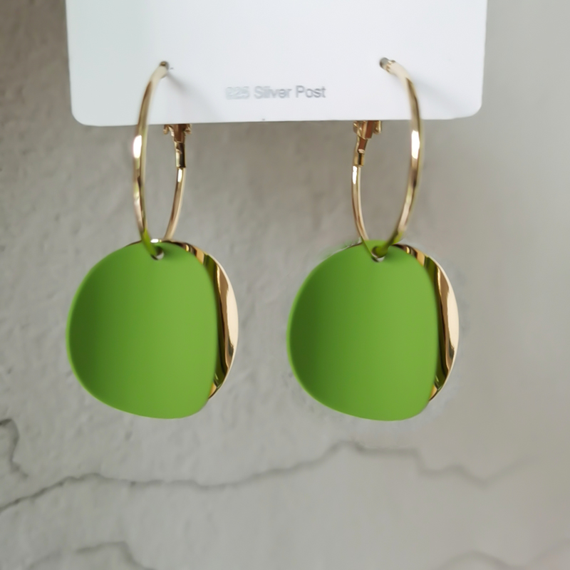 High-quality earrings 2020 new trendy Korean temperament net red earrings earrings summer fresh green atmosphere earrings