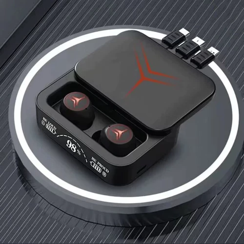 Беспроводная Bluetooth-гарнитура M88 TWS с зарядным устройством на 3 кабеля
