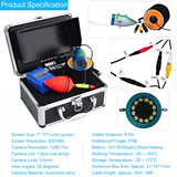 30M 1200TVL подводной рыболовной камеры с 7 -дюймовым ЖК -монитором F