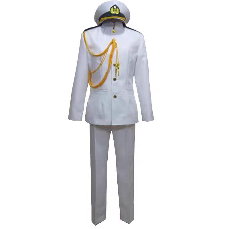 Fleet Collection t Admiral Uniform Cosplay Costume Complete Set with Hat and Gloves