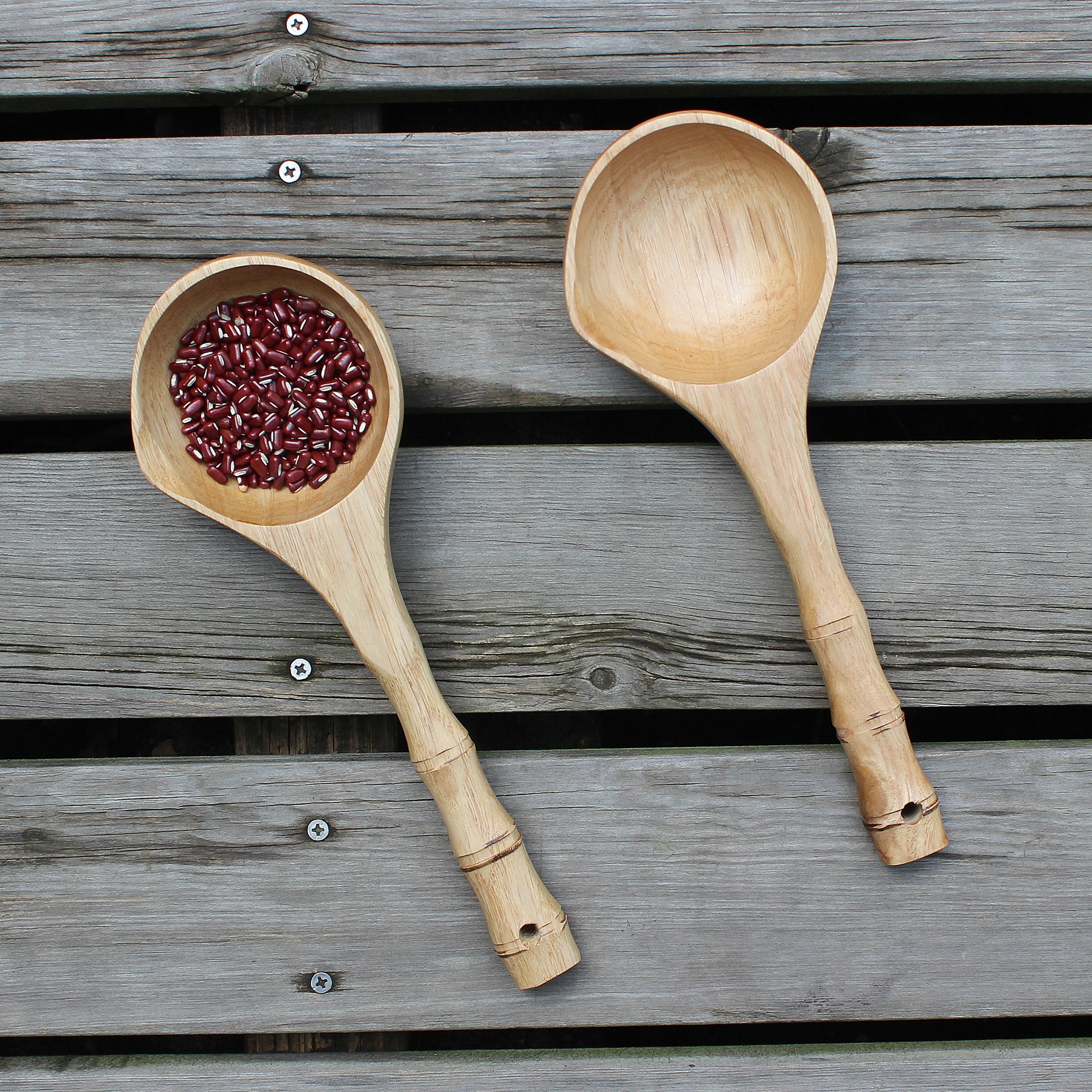 Grinding Mountain Artisan Bamboo Festival Style Chestnut Wooden Spoon Kitchen Sheng Porridge Spoon Large Soup Spoon Domestic Hot Pot Porridge Porridge Spoon Creativity