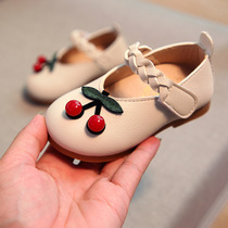 Baby autumn Bean shoes 1 children soft bottom 2 girls 3 years old girls autumn shoes 4 non-slip 5 Princess leather shoes 6 children tide