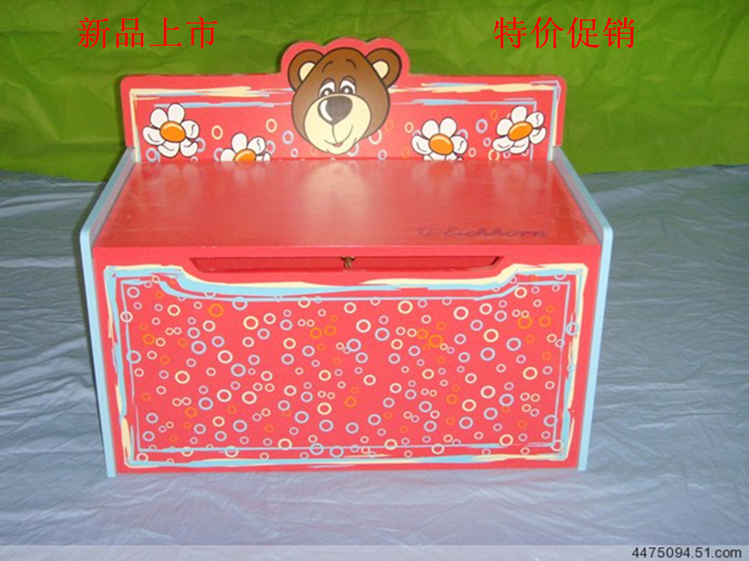 Large Number Children Toy Box Home Cute With Lid Containing Box Shelve Nursery Storage Cabinet Wooden Footstool