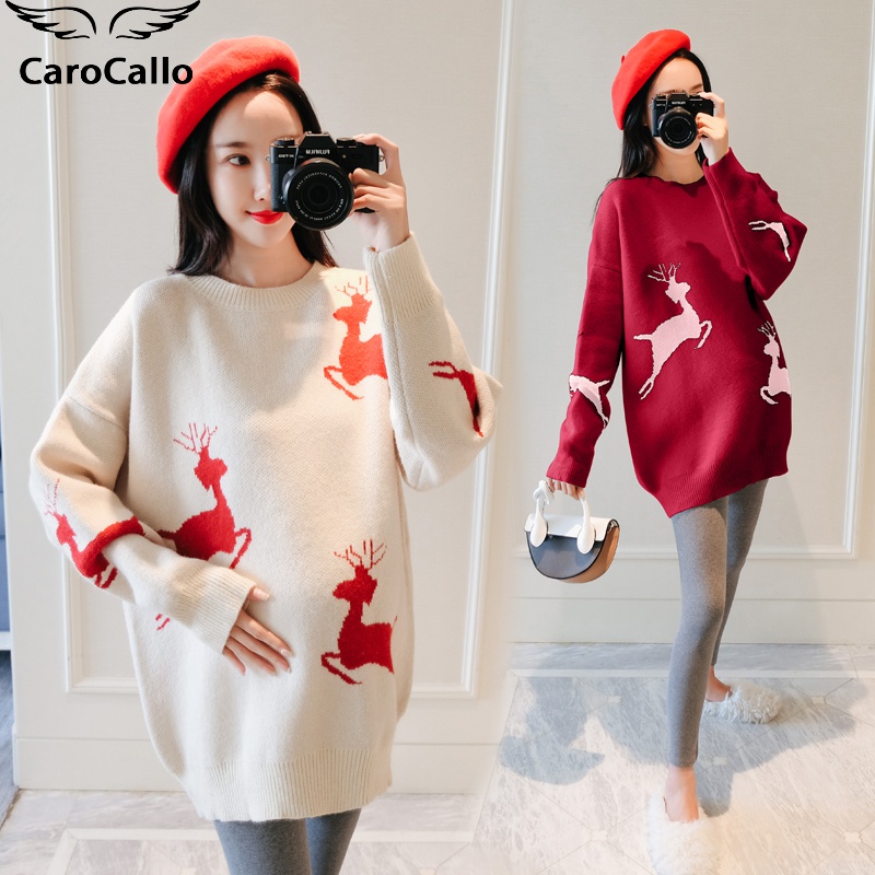 High-end maternity clothes spring new 2021 new fashion item belly cover-up top tide mother base shirt maternity sweater